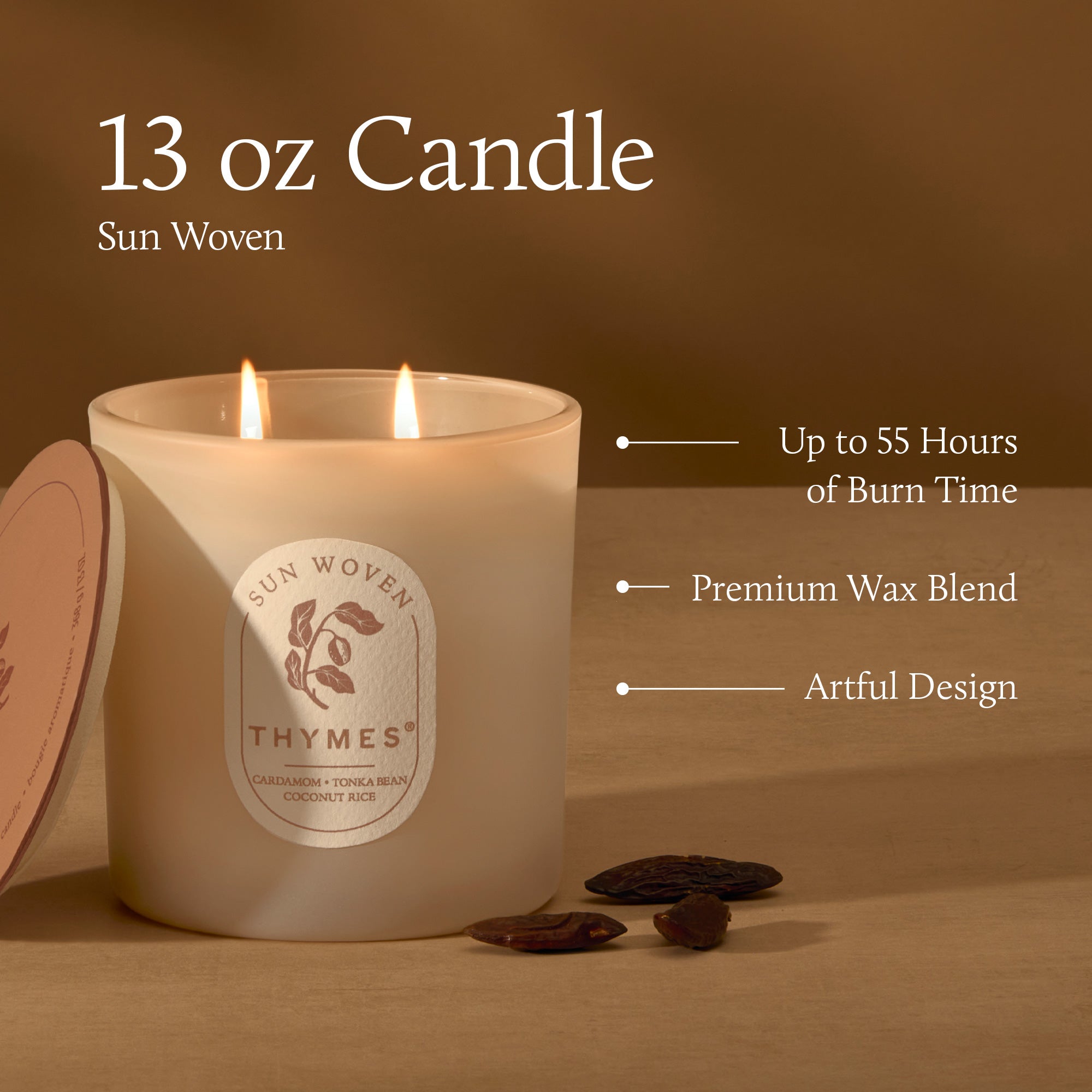 Sun Woven 13 oz 2-Wick Candle - Image 4