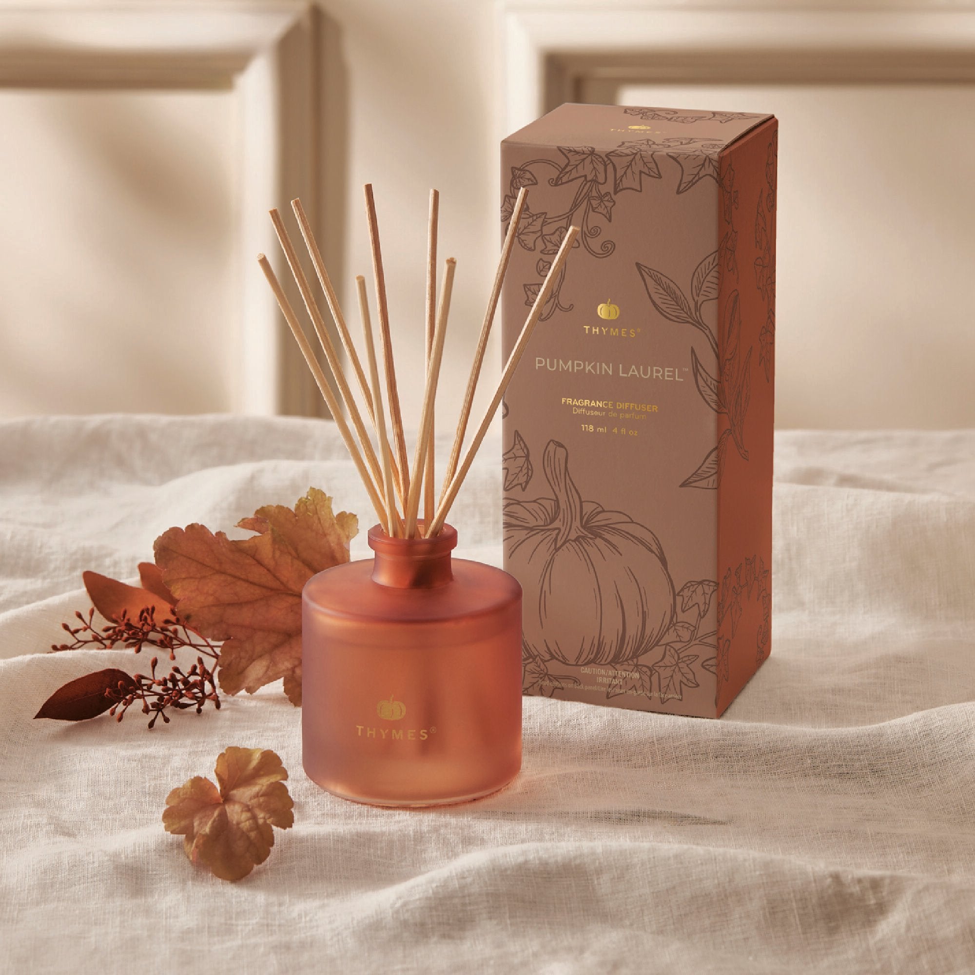 Alternative view of Pumpkin Laurel Petite Reed Diffuser